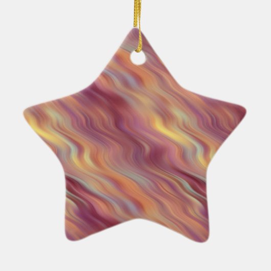 Exotic Plumeria Wavy Texture Keramisch Ornament (Achterkant)