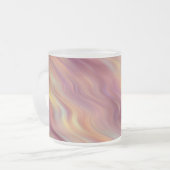 Exotic Plumeria Wavy Texture Matglas Koffiemok (Voorkant links)