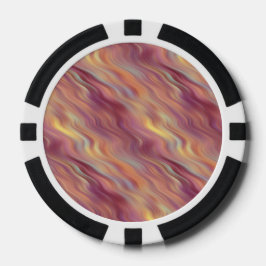 Exotic Plumeria Wavy Texture Pokerchips