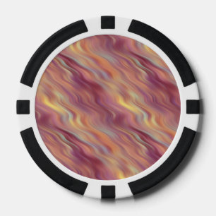 Exotic Plumeria Wavy Texture Pokerchips