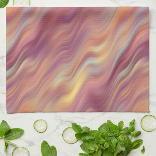 Exotic Plumeria Wavy Texture Theedoek (Gevouwen)