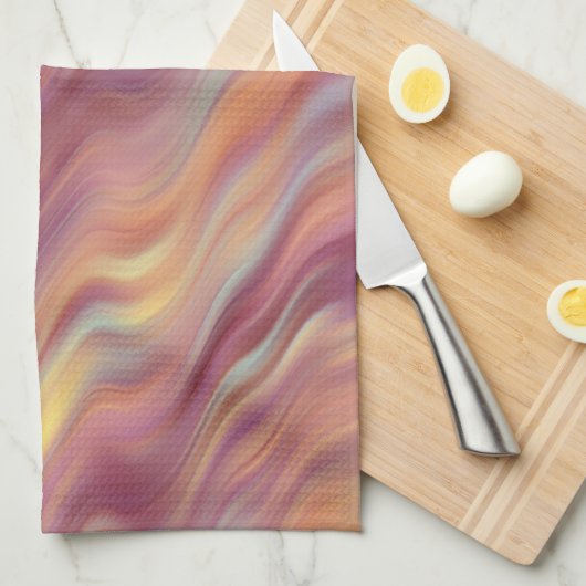 Exotic Plumeria Wavy Texture Theedoek (Quarter Fold)