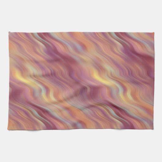 Exotic Plumeria Wavy Texture Theedoek (Horizontaal)