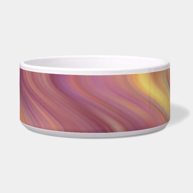Exotic Plumeria Wavy Texture Voerbakje (Voorkant)