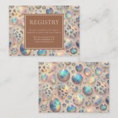 Exotic Posh GIft Registry Details Enclosure Cards Informatiekaartje (Voorkant / Achterkant)