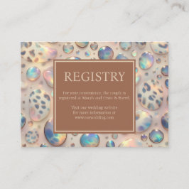 Exotic Posh GIft Registry Details Enclosure Cards Informatiekaartje