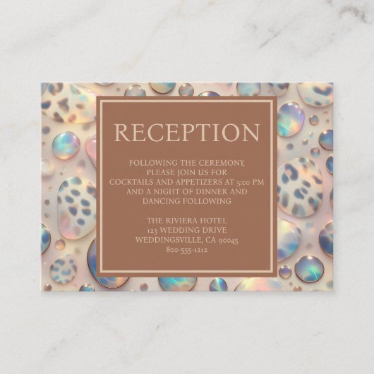 Exotic Posh Reception Details Enclosure Cards Informatiekaartje (Voorkant)
