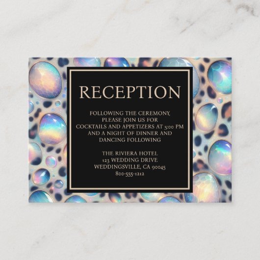 Exotic Posh Reception Details Enclosure Cards Informatiekaartje (Voorkant)