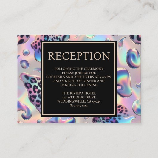 Exotic Posh Reception Details Enclosure Cards Informatiekaartje (Voorkant)