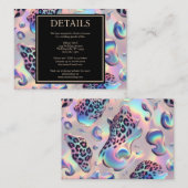 Exotic Posh Reception Details Enclosure Cards Informatiekaartje (Voorkant / Achterkant)