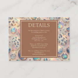 Exotic Posh Reception Details Enclosure Cards Informatiekaartje