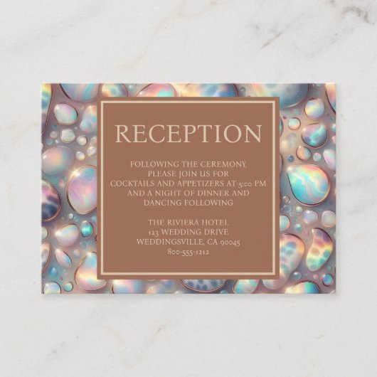 Exotic Posh Reception Details Enclosure Cards Informatiekaartje (Voorkant)