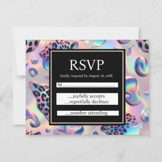 Exotic Posh RSVP Wedding Enclosure Cards Kaartje (Voorkant)