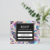 Exotic Posh RSVP Wedding Enclosure Cards Kaartje (Staand voorkant)