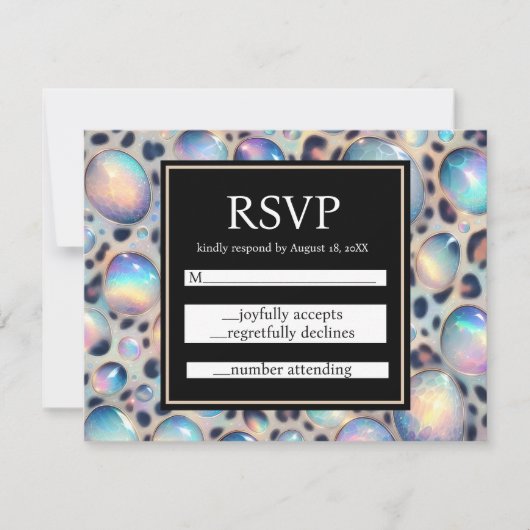 Exotic Posh RSVP Wedding Enclosure Cards Kaartje (Voorkant)