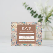 Exotic Posh RSVP Wedding Enclosure Cards Kaartje (Staand voorkant)