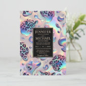 Exotic Posh Wedding Invitation Kaart (Staand voorkant)