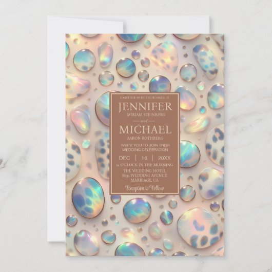 Exotic Posh Wedding Invitation Kaart (Voorkant)