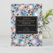 Exotic Posh Wedding Pre-Filled Thank You Cards Kaart (Staand voorkant)