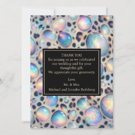 Exotic Posh Wedding Pre-Filled Thank You Cards Kaart