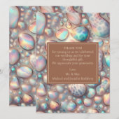 Exotic Posh Wedding Pre-Filled Thank You Cards Kaart (Voorkant / Achterkant)