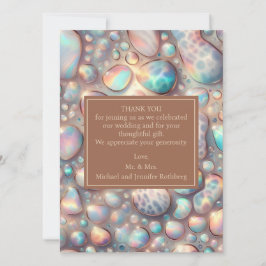 Exotic Posh Wedding Pre-Filled Thank You Cards Kaart
