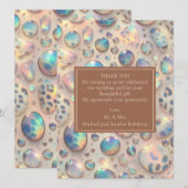 Exotic Posh Wedding Pre-Filled Thank You Cards Kaart (Voorkant / Achterkant)