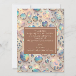 Exotic Posh Wedding Pre-Filled Thank You Cards Kaart