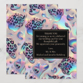 Exotic Posh Wedding Pre-Filled Thank You Cards Kaart (Voorkant / Achterkant)