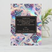 Exotic Posh Wedding Pre-Filled Thank You Cards Kaart (Staand voorkant)