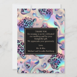 Exotic Posh Wedding Pre-Filled Thank You Cards Kaart
