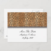 Exotic Print Animal Skin Save the Date Briefkaart (Voorkant / Achterkant)
