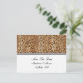 Exotic Print Animal Skin Save the Date Briefkaart (Staand voorkant)