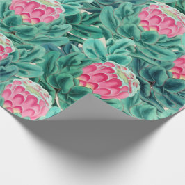 Exotic Protea Flowers Pattern Cadeaupapier