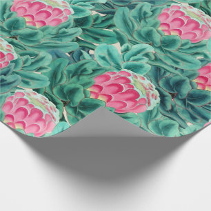 Exotic Protea Flowers Pattern Cadeaupapier
