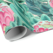 Exotic Protea Flowers Pattern Cadeaupapier (Rol Hoek)