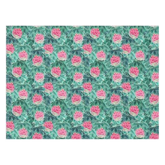 Exotic Protea Flowers Pattern Tafelkleed (Voorkant (Horizontaal))