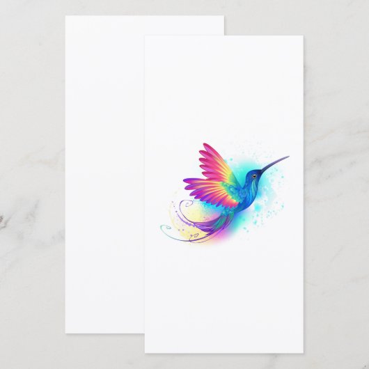 Exotic Rainbow Hummingbird Aankondiging (Voorkant / Achterkant)