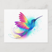 Exotic Rainbow Hummingbird Aankondigingskaart (Voorkant)