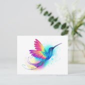 Exotic Rainbow Hummingbird Aankondigingskaart (Staand voorkant)