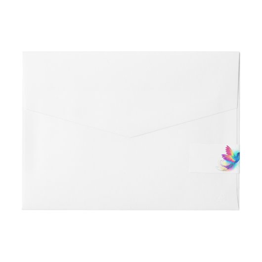 Exotic Rainbow Hummingbird Adreslabel Wikkel (Achterkant)
