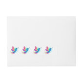 Exotic Rainbow Hummingbird Adreslabel Wikkel (Voorkant)