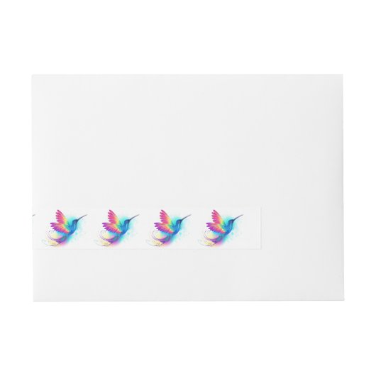 Exotic Rainbow Hummingbird Adreslabel Wikkel (Voorkant)