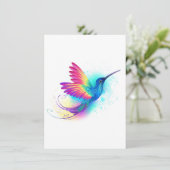Exotic Rainbow Hummingbird Advieskaart (Staand voorkant)