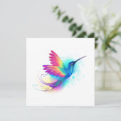 Exotic Rainbow Hummingbird Advieskaart (Staand voorkant)