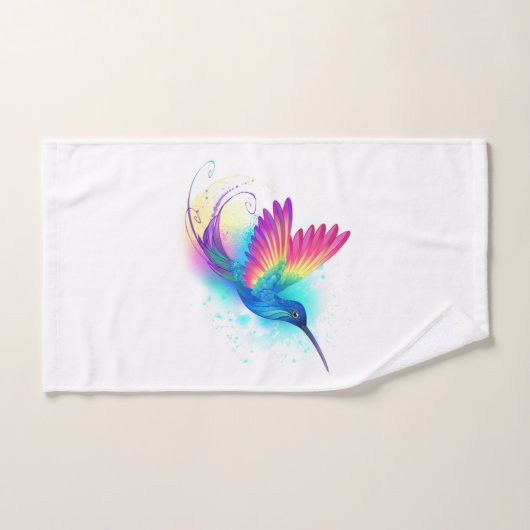 Exotic Rainbow Hummingbird Bad Handdoek (Handdoek)
