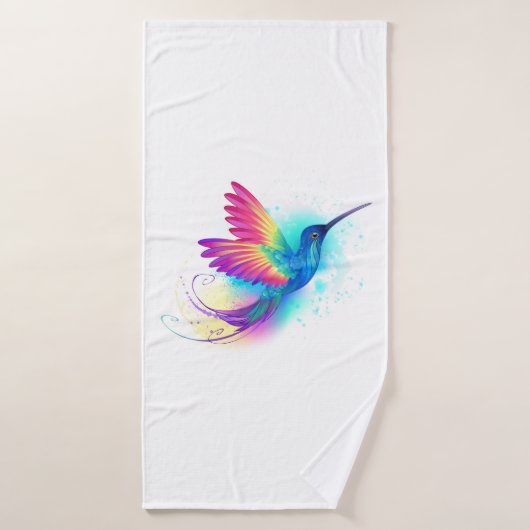 Exotic Rainbow Hummingbird Badhanddoek (Badhanddoek)