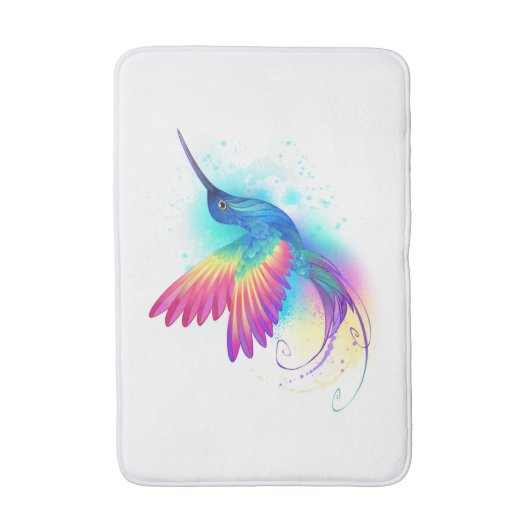 Exotic Rainbow Hummingbird Badmat (Voorkant Verticaal)