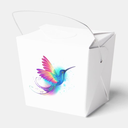 Exotic Rainbow Hummingbird Bedankdoosjes (Achterkant)