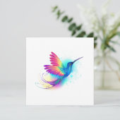 Exotic Rainbow Hummingbird Bedankkaart (Staand voorkant)
